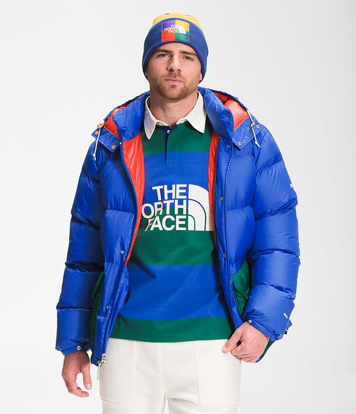 Campera The North Face Hombre Azules Outlet - Campera Pluma The North Face Argentina Sierra Parka Descuento