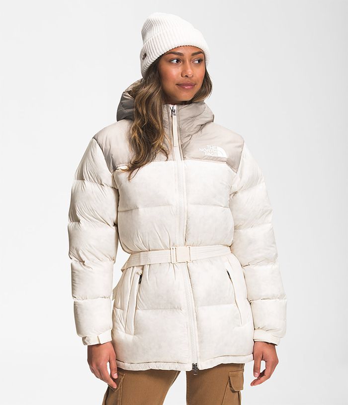 Campera The North Face Mujer Blancas Outlet - Campera North Face Argentina Belted Mid Liquidacion