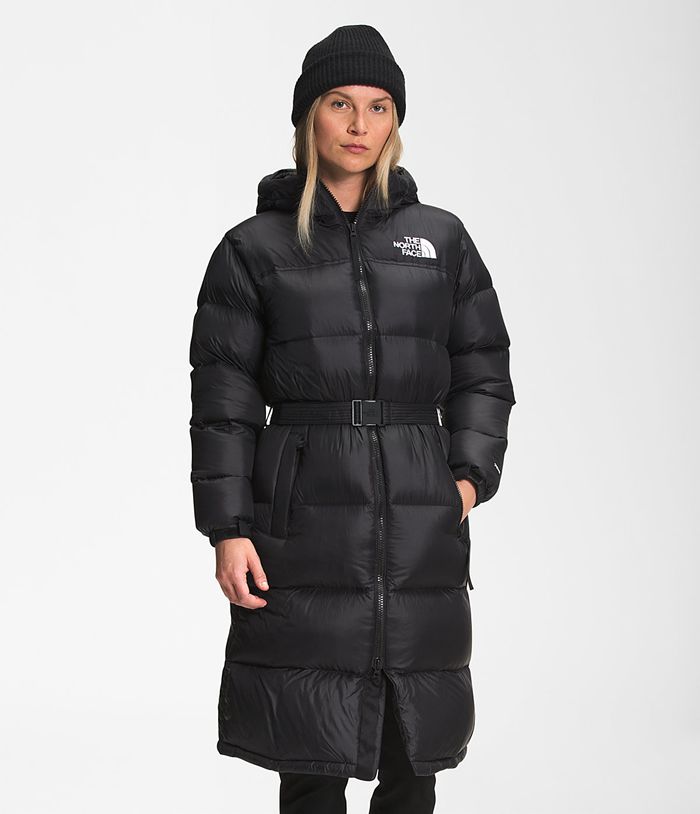 Campera The North Face Mujer Negra Outlet - Parka The North Face Argentina Nuptse Belted Online Shop