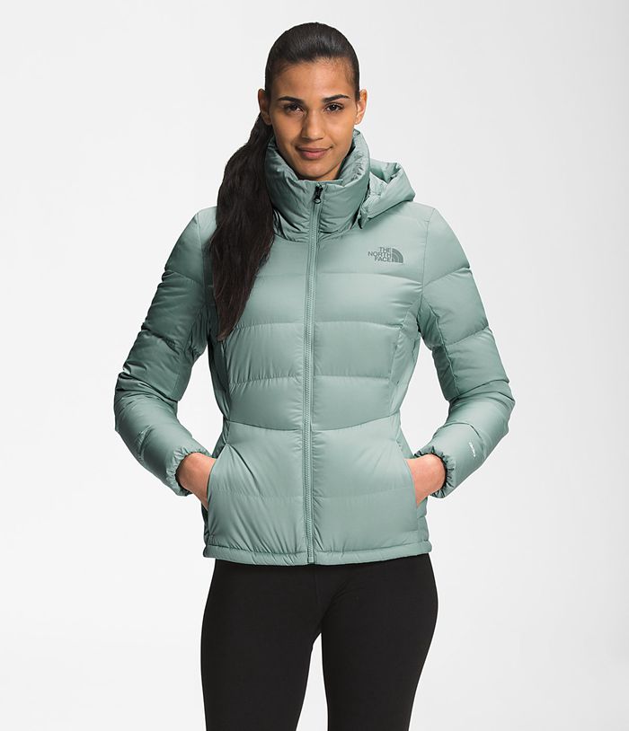 The North Face - Campera The North Face Mujer Outlet - Campera Pluma The Face Mujer Verde Resistente al agua Talla L